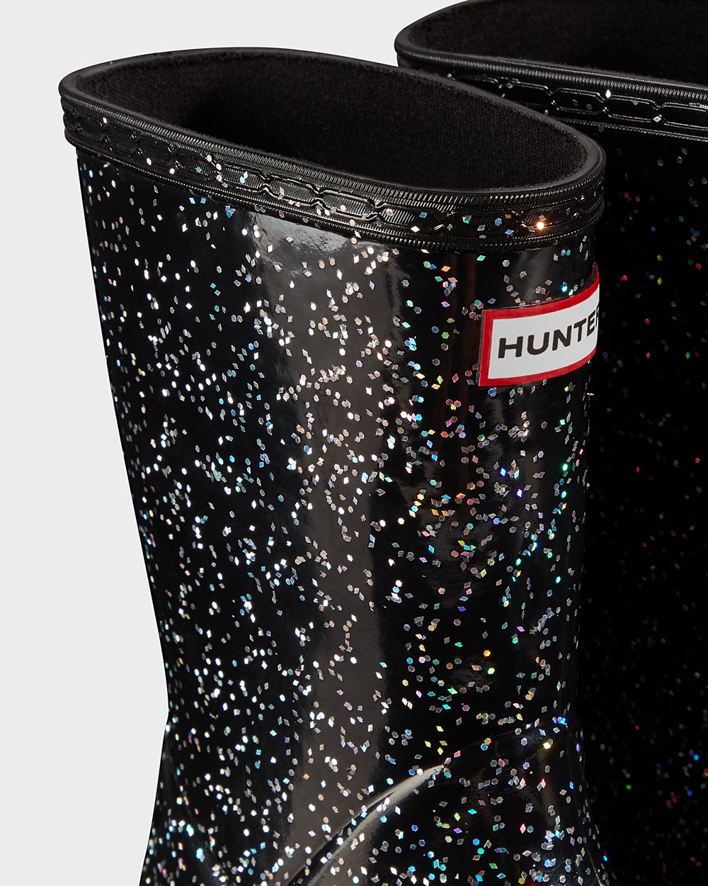 Kids Hunter Original First Giant Glitter | Rain Boots Black | NZ-30152-WUOG